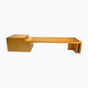 Monumental Wooden Bench by Bruno Nanni, 1970s