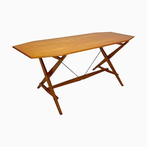 Table de Salle à Manger Modèle Tl2 Cavalletto en Frêne par Franco Albini pour Poggi, 1950