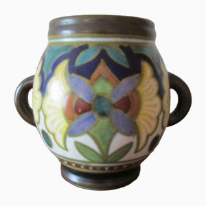 Small Pot with Handles from GOUDA, Holland, 1930s