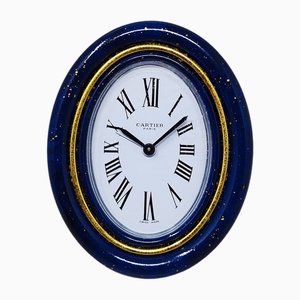 Pendulette de reloj despertador de Cartier, suizo, años 80