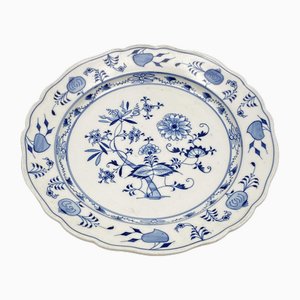 Assiette Antique en Porcelaine avec Motifs en Oignons de Meissen Teichert, 1890