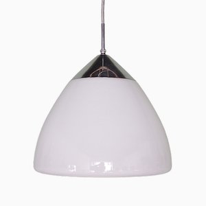 Opal Glass Pendant Lights attributed to Vilhelm Lauritzen for Louis Poulsen