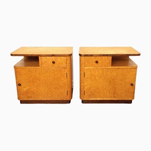 Swedish Birch Bedside Tables from Bodafors, 1940s, Set of 2