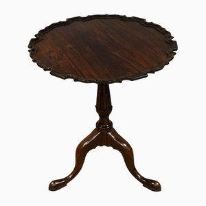 Chippendale Tilt Top Tea Table with Pie Crust Edge in Brown