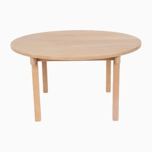 Round Dining Table in Oak with 2 Additional Plates by Kurt Østervig, 1970s, Set of 3