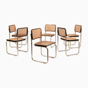 Giuseppe Terragni zugeschriebene Bauhaus Stühle für Columbus, 1950er, 6er Set