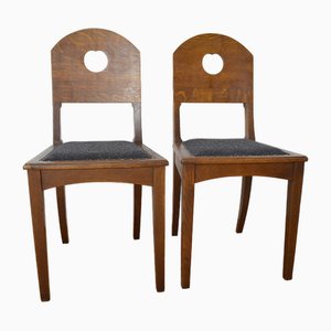 Set of Oak Side Chairs by Richard Riemerschmid for Deutsche Werkstätten Hellerau, 1890s