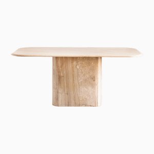 Travertine Dining Table, Italy, 1990s