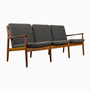 Danish Teak and Wool Lounge Sofa by Svend Aage Eriksen for Glostrup, 1960s