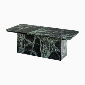 Vintage Green and Black Marble Coffee Table, France, 1980s