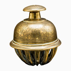 Small Early 20th Century Temple Bell in Brass Tea, 1920s