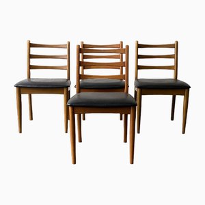 Mid-Century High Back Dining Chairs by Schreiber, 1970s, Set of 4