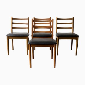 Sillas de comedor Mid-Century con respaldo alto de Schreiber, años 70. Juego de 4