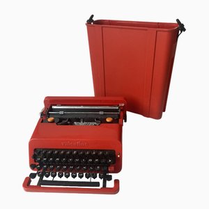 Machine à Écrire Rouge Valentine par Ettore Sottsass pour Olivetti, 1960s