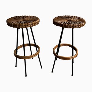 Dutch Bar Stools attributed to Rohé Noordwolde, Set of 2