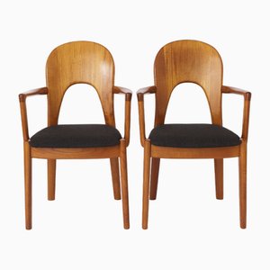 Vintage Sessel aus Teak von Niels Koefoed, 1960er, 2er Set