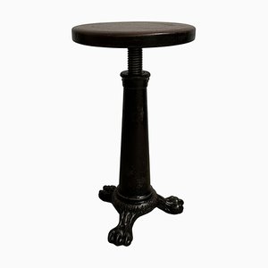 Tabouret Chanteur Vintage Industriel Victorien Original en Fonte, 1890s