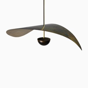 Grande Lampe à Suspension Led Bonnie Faite à la Main en Bronze Terni par Matt Holleman pour Ovature Studios