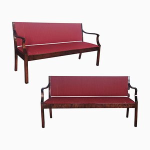 Skandinavische Art Deco Sofas, 1920er, 2er Set