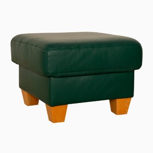 Green Leather Florence Stool from Ewald Schillig