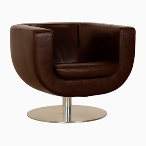 Tulip Leather Armchair in Brown from B&B Italia / C&B Italia