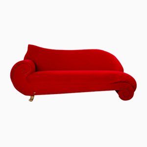 Three-Seater Gaudi Velvet Sofa in Red from Bretz