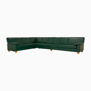 Florence Leder Ecksofa in Grün von Ewald Schillig