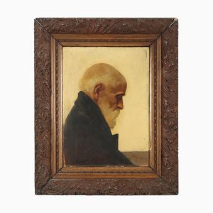 Porträt eines älteren Mannes, 1929, Öl auf Holz, gerahmt