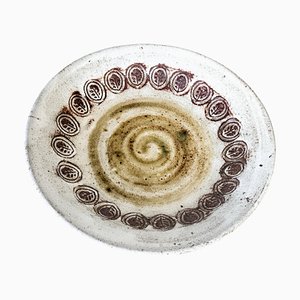 Mid-Century French Decorative Ceramic Dish attributed to Albert Thiry, 1960s