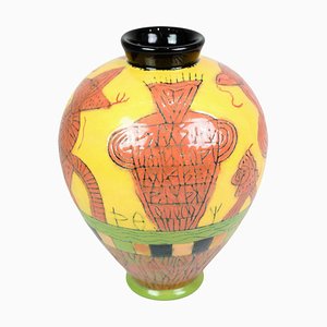 Hand-Painted Vase by Lene Regius, 2000s