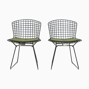 Black & Green Side Dining Chairs by Harry Bertoia for Knoll, 2010s, Set of 2