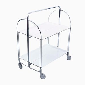 White Foldable Trolley from Bremshey & Co, 1950s