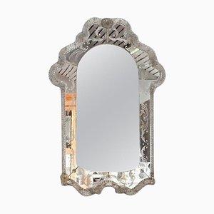 Espejo de pared veneciano de cristal de Murano