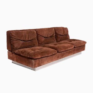 Wildleder Sofa von Saporiti, Italien, 1970er