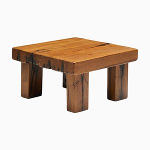 Table Basse Carrée Brutaliste, France, 1950s