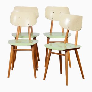 Chaises Vintage en Bois de Ton, 1960s, Set de 4