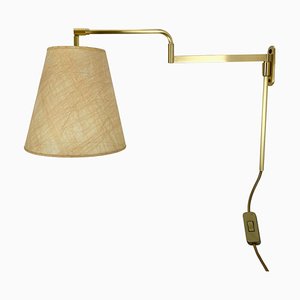 Minimalist Adjustable Swing Arm Brass Wall Light from Stilnovo, Italy, 1970s