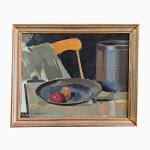 Expect, 1950s, Oil Painting, Framed