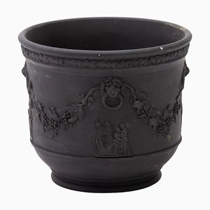 Black Basalt Neoclassical Planter Jardiniere from Wedgwood