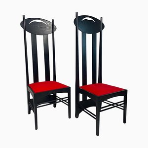 Set of Vintage Argyle Chairs by Charles R. Mackintosh for Atelier International, 1990
