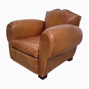Vintage Club Armchair in Leather, 1960s