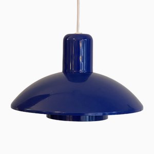 Vintage Danish Blue Pendant Lamp, 1960s
