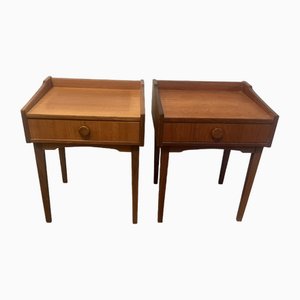 Bedside Tables in Teak, 1960s, Set of 2