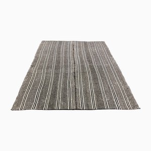 Alfombra Kilim Nativeal de rayas hecha a mano, años 60