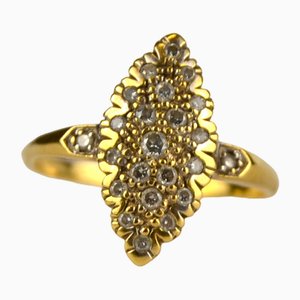 Gold Ring 18 with Diamonds