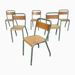 Tolix School Chairs, 1950s, Set of 13