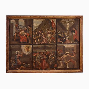 Artista di scuola italiana, Episodi della vita di Gesù, 1670, Olio su tela, con cornice