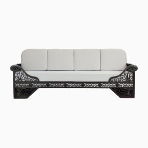 Art Deco Wrought Iron Bench, 1930s