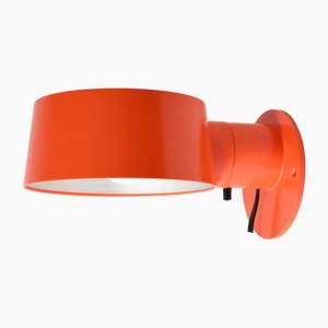 Orangefarbene dänische Wandlampe aus Kunststoff von Sven Middelboe für Nordic Solar, 1970er