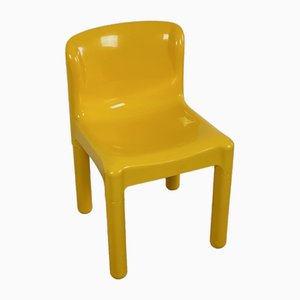 Silla modelo 4875 en amarillo brillante de Carlo Bartoli para Kartell, años 80